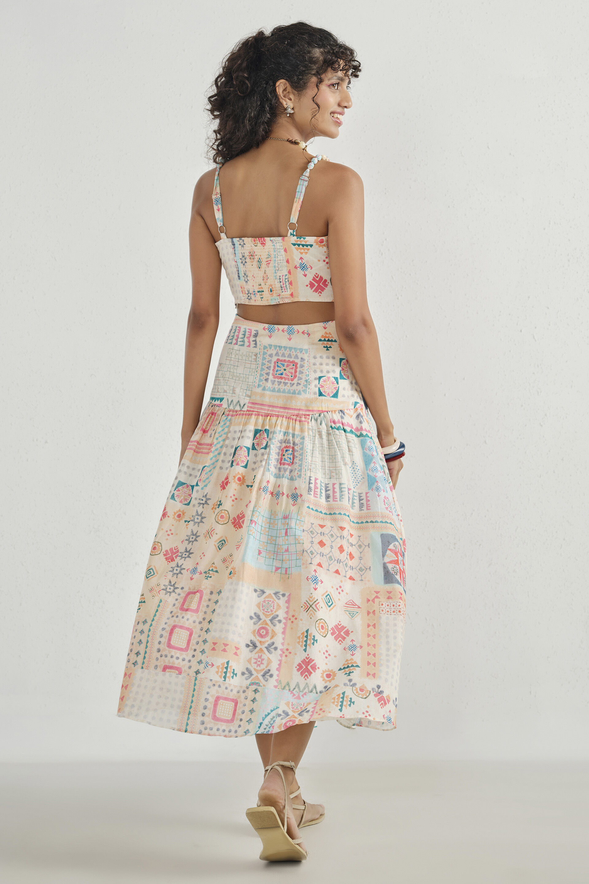 Print Play White Skirt Set, Off White, image 5